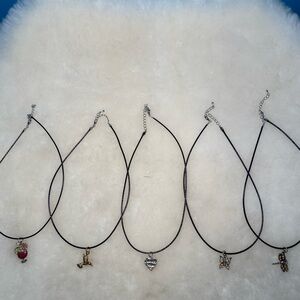 Black Cord Necklaces with Charm (1 for $8) pls select charm